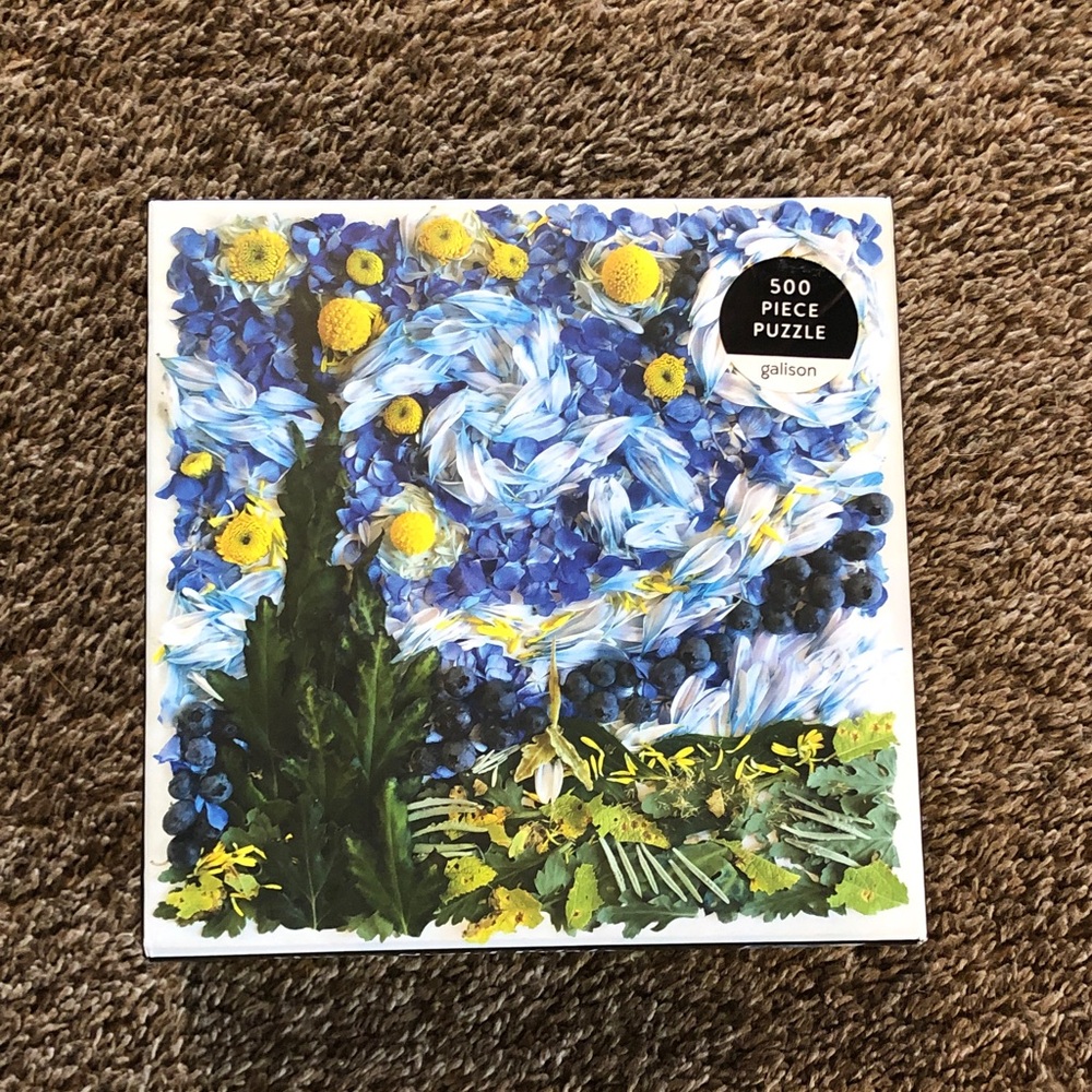 Galison 500 Piece Puzzle Stary Night Petals